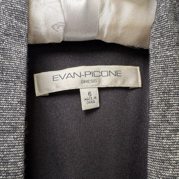 Evan Picone Silver Metallic & Black Formal Evening Halter Dress Womens Size 6 - Picture 16 of 16